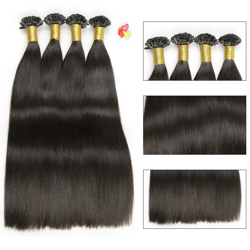 New Arrive Wholesale Raw U Tip Keratin Bonded Human Hair Extension U Tip Extensions